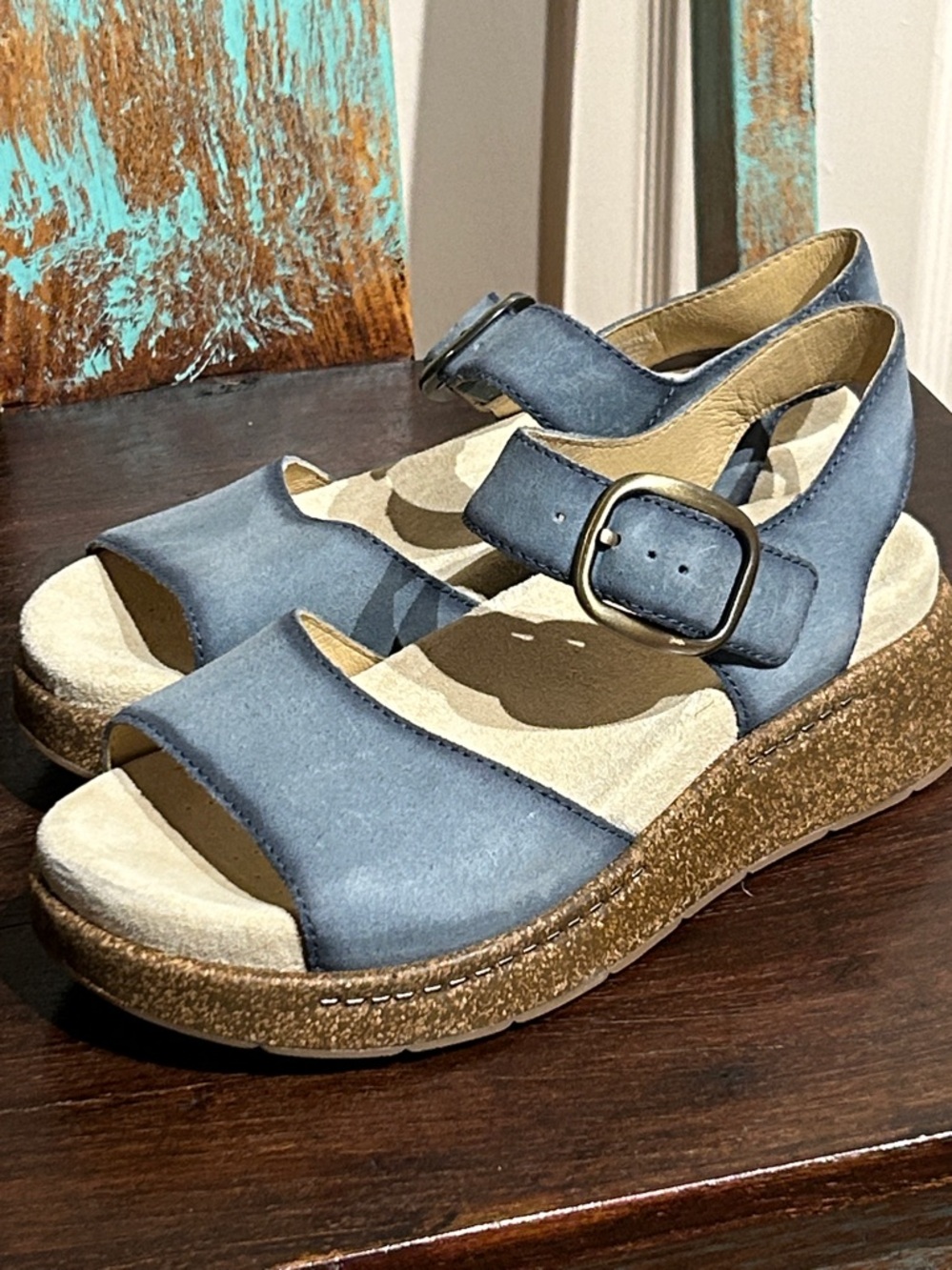 Dansko Bianca Suede Wedge Sandal - Picture 8 of 8